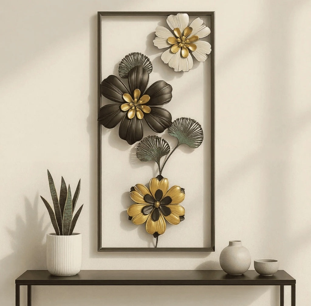 Imported Premium Quality Metal Flower Frame – Elegant Decorative Wall Art
