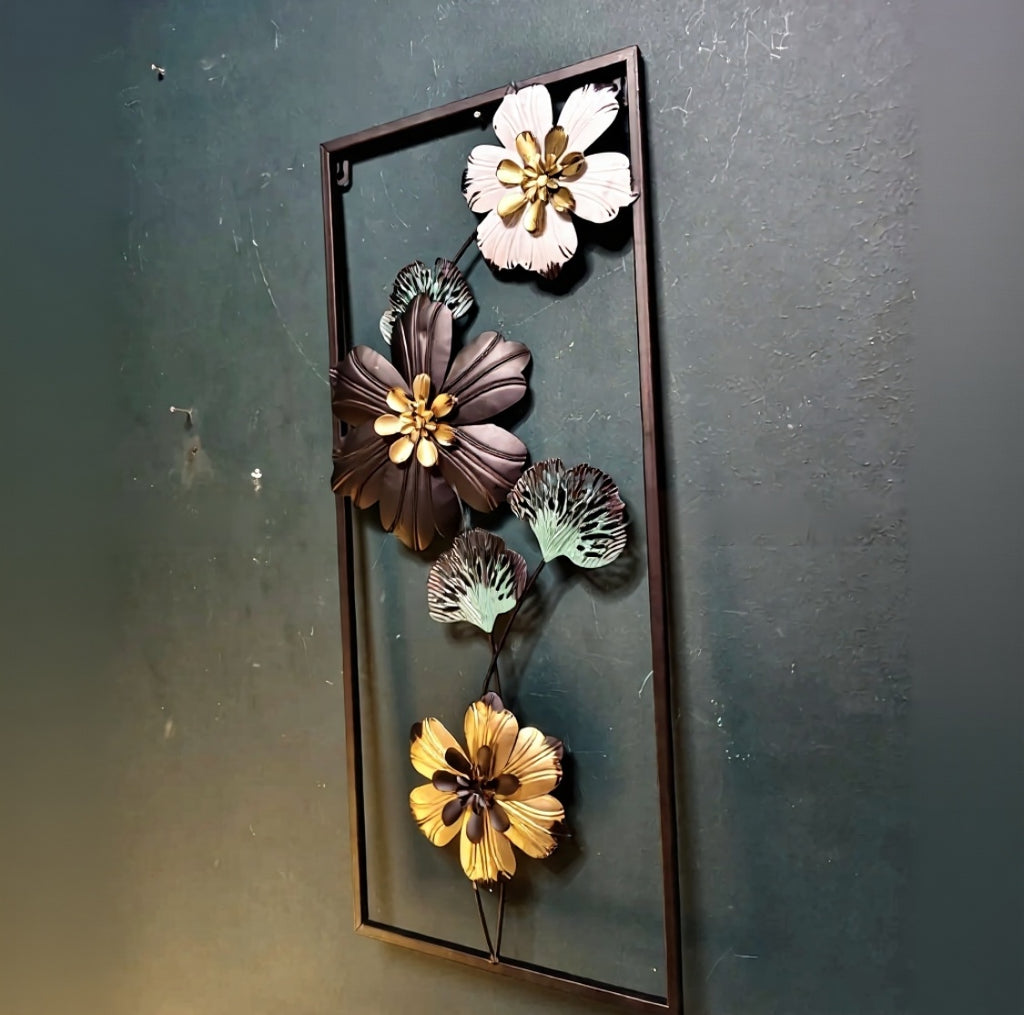 Imported Premium Quality Metal Flower Frame – Elegant Decorative Wall Art