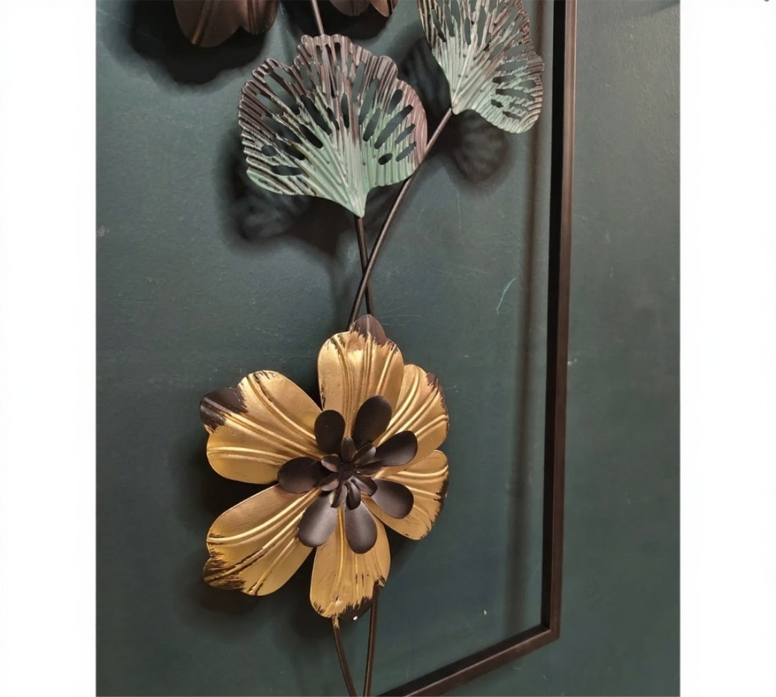 Imported Premium Quality Metal Flower Frame – Elegant Decorative Wall Art
