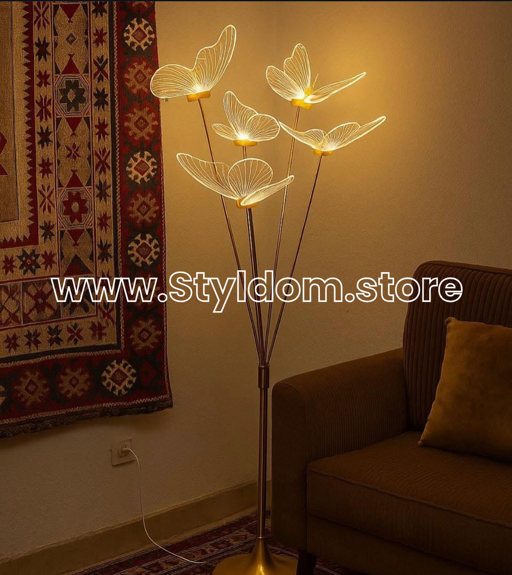 Butterfly Glow 5-Piece Standing Lamp.