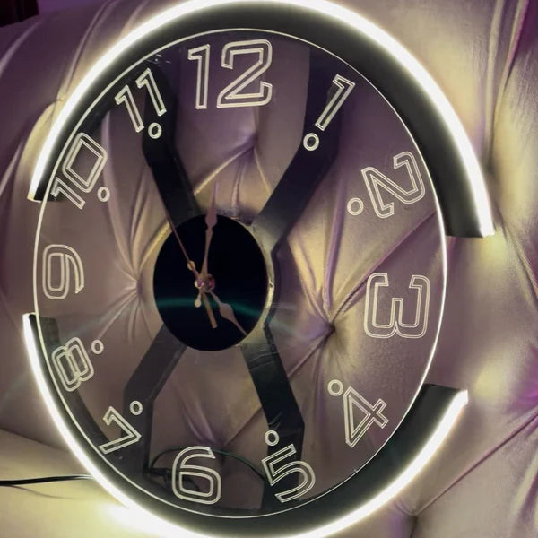 Modern Style Neon X Clock Ambient Light